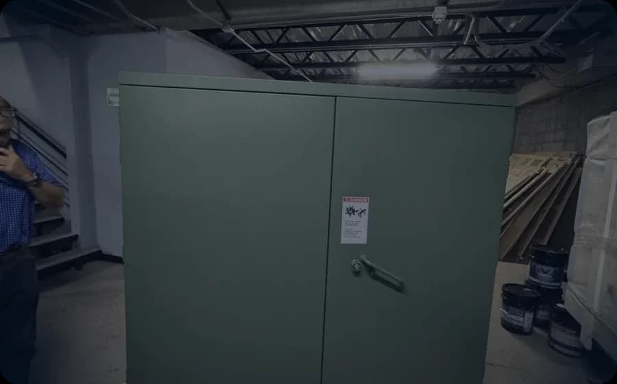 Transformador tipo pedestal